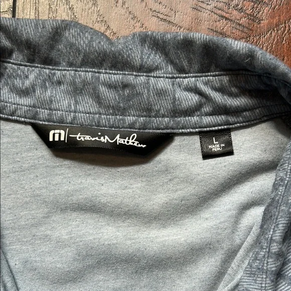 Travis Mathew Gray Polo Shirt Soft Cotton Blend Casual - Picture 2 of 4